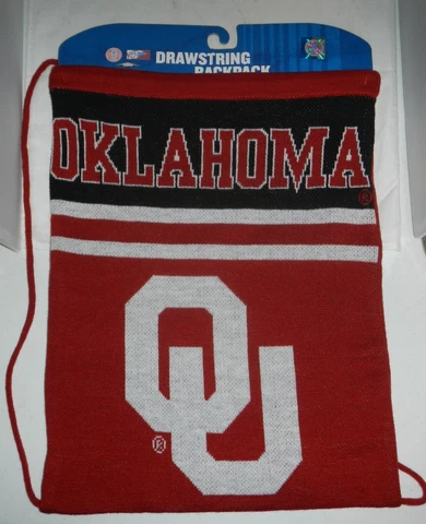 University of Oklahoma OU Sooners Knit Drawstring Backpack Forever Collectibles Cover