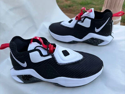 耐克 CN8689-002 勒布朗士兵 XIV 鞋 青少年 7 红色 黑色 GS 篮球运动鞋 — 第 1/4 张图片