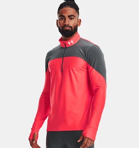 Under Armour Mens UA HeatGear Qualifier ½ Zip 1326595 Venom Red Size M - Picture 1 of 6