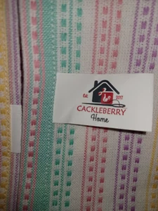 4 tovaglioli bianchi Cacleberry Home tessuto perline pastello cotone 18-18 1/2" mq nuovi - Foto 1 di 4