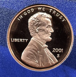 2001 S Proof Lincoln Cent With Free Shipping - Picture 1 of 2