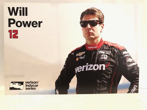2017 WILL POWER VERIZON TEAM PENSKE #12 DALLARA/CHEVY VERIZON INDY CAR POSTCARD Cover
