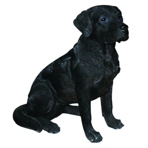 Vivid Arts Real Life Black Labrador (Size B) Indoor Outdoor Garden Ornament - Picture 1 of 2
