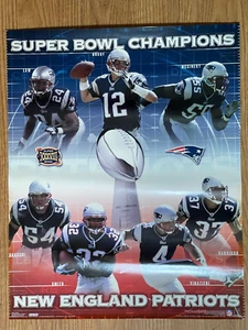 2004 Super Bowl Champions XXXVIII 38 New England Patriots NFL Football Poster - Picture 1 of 8