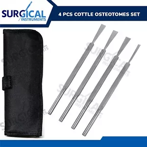 Juego de 4 osteotomas de cottle 7" ENT instrumento dental quirúrgico acero inoxidable grado alemán - Imagen 1 de 3