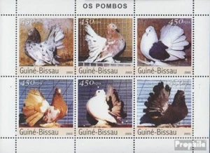Guinea-Bissau 2476-2481 Kleinbogen (kompl.Ausg.) postfrisch 2003 Rassetauben - Bild 1 von 1