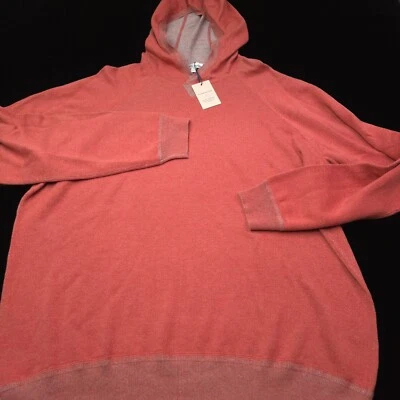 NEW! PETER MILLAR GOLF HOODIE SWEATER -XXL- ORANGE STRETCH CROWN COMFORT WOOL - Image 1 of 4