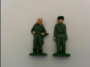 VINTAGE CAST IRON WWI TOY SOLDIERS, HAND PAINTED, APPROX 2-3/4" TALL, SET OF 2 - Picture 1 of 6