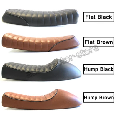 Universal Motorcycle Flat/Hump Saddle Cafe Racer Refit Vintage Soft Seat Cushion - Image 1 of 4