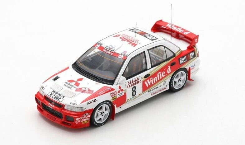 1/43 MITSUBISHI LANCER EVO III #8 SAN REMO 1996 AURIOL GIRAUDET SPARK S6513 - Immagine 1 di 1