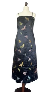 Linea Satinkleid Brokat seidig Hochzeit Gast bestickt Schmetterling Frauen UK 16 - Bild 1 von 11