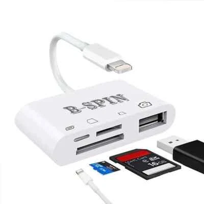 4 in 1 OTG Camera Card Reader to USB Adapter SD TF For iPhone iPad iPod Touch - image 1 of 4