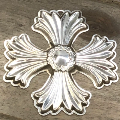 Croce di Natale annuale 1996 argento sterling Reed & Barton ornamento - Immagine 1 di 3