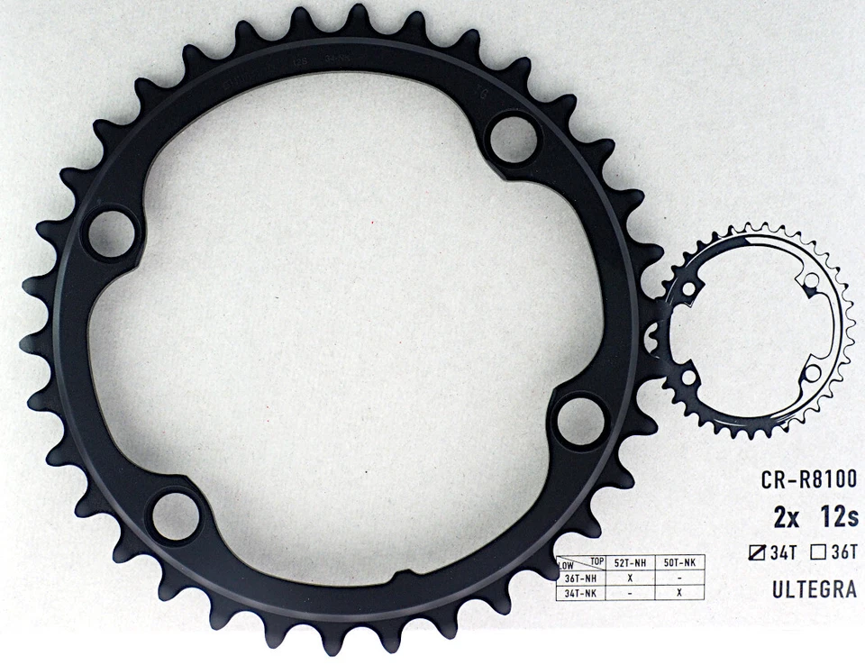 Shimano Ultegra FC-R8100/P 12 Speed 34T NK Chainring for 50-34T Crankset - Image 1 of 1