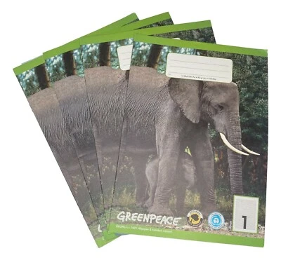 Greenpeace Schreibheft DIN A4 liniert Lineatur 1 Schulhefte Kinder Schule Neu - Bild 1 von 2