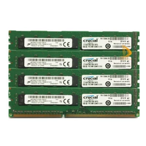 Micron Kis 4x 8GB 2RX8 10600E DDR3L-1333Mhz 240PIN Desktop ECC Memory RAM DIMM % - Picture 1 of 4