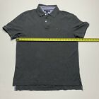 Tommy Hilfiger Polo Shirt Gray Large Cotton Classic Fit