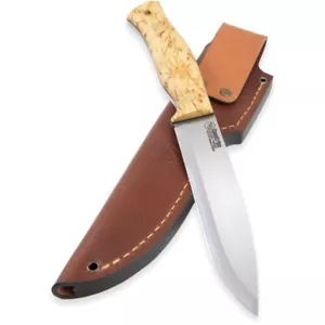 Casstrom No 14 SFK Fixed Knife 5.5" A8 Mod Carbon Steel Blade Curly Birch Handle - Picture 1 of 3