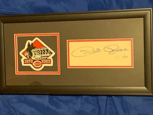 PETE ROSE SIGNED LTD ED 1/2002 Commemorating RIVERFRONT STADIUM w/Mounted HOLO - Picture 1 of 2