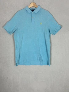 Polo Ralph Lauren, Men's Plain Light Blue Collared Polo Top, Size Large - Used - Picture 1 of 8