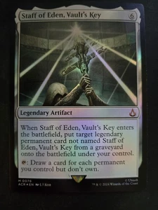 Staff of Eden, Vault's Key NM FOIL Universes Beyond: Assassin's Creed MTG - Picture 1 of 2