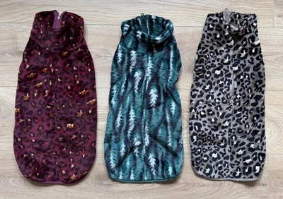 MONT CHALET Hunde-Pullover Animal-Druck Klettverschlüsse Mikrofaser 3 Stück NEU! - Bild 1 von 4