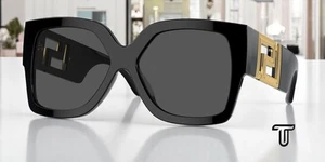 Gafas de sol para mujer VERSACE VE4402 GB1 87 negro gris oscuro 59 mm - Imagen 1 de 7