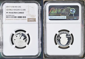 2017-S Silver PF70 ANT George Rogers Clark Quarter NGC - Picture 1 of 1