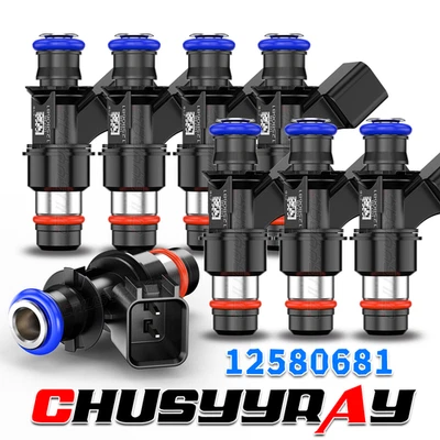 8pcs Fuel Injectors for Chevrolet Avalanche 5.3L 2006 2007 2008 2009 6.0L 2007 - Image 1 of 4