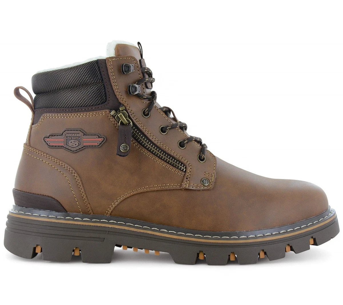 Dockers By Gerli Herren Combat Boots – Warm Gefütterte Schnürstiefel
