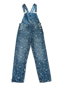 We The Free By Free People Women’s Ziggy Bleach Splatter Denim Overalls XS - Picture 1 of 6