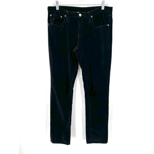 Pantalones de mezclilla para mujer SUNDANCE de terciopelo negro tiro medio pierna recta talla 8 - Imagen 1 de 6
