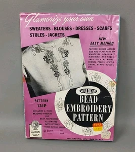 Kit ricamo perline Walbead modello 131-P perline conchiglia e perle aghi mancanti - Foto 1 di 12