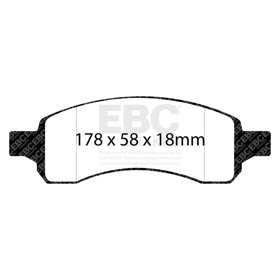 Тормоза EBC DP61761 серия 6000 Greenstuff дисковые колодки для грузовиков/внедорожников - Изображение 1 из 3