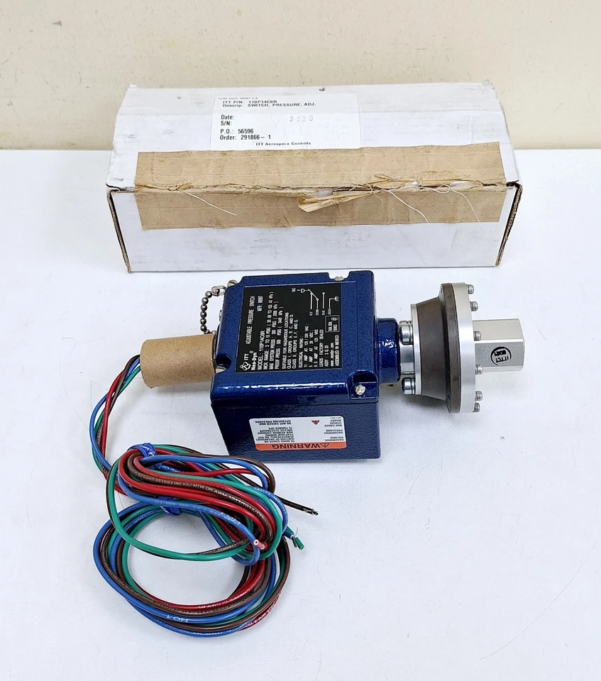 Interruptor de presión ajustable ITT Neo-Dyn 110P14C6R de 3 a 15 PSIG Foto 1 de 4
