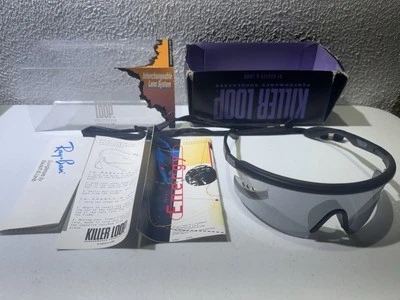 Bausch & Lomb Killer Loop 男式黑色运动太阳镜钻石硬灰色镜片 — 第 1/4 张图片