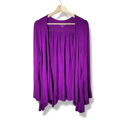 Soft Surroundings Draped Open-Front Cardigan Jacket 1X Flowing Boho Layering  - Image 1 of 4