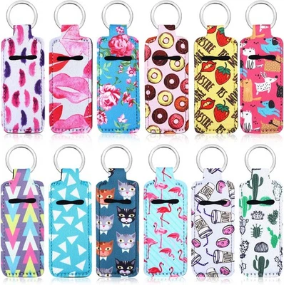Frienda 12 Pieces Lipstick Holder Keychain Bulk Neoprene Lip Balm Gloss Lipstick - Image 1 of 4