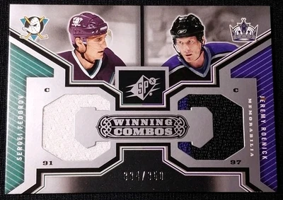 2005-06 SPX Hockey Sergei Federov Jeremy Roenick Winning Combos Dual Relic /350 - Image 1 of 4