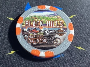 Black Hills Harley Davidson Poker Chip Metallic Optik - Bild 1 von 2