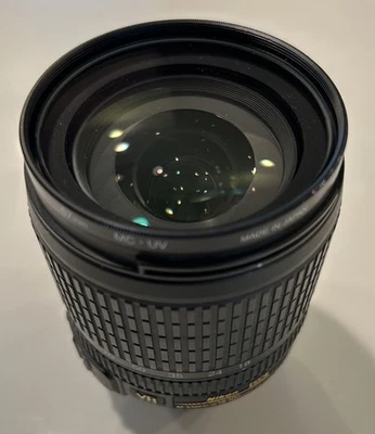 Lente de zoom Nikon DX AF-S Nikkor 18-105mm 1:3.5-5.6G ED + filtro UV e ambas as tampas - Imagem 1 de 4