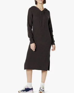 The Drop Damen Hoodie Midikleid M braun Freizeit Grundnahrungsmittel gemütlich Alltag - Bild 1 von 6