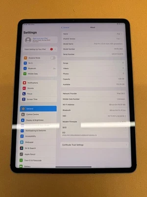 iPad Pro 12.9 (2021) 5th gen 128 GB - Wi-Fi + Cellular - Space Grey - A2461 - Image 1 of 4