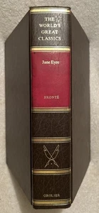 Vtg Book Jane Eyre World’s Great Classics Grolier Large Type 680 Gilt-Edge Pages - Picture 1 of 9