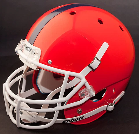 SYRACUSE ORANGE 1977-1980 Schutt XP Authentic GAMEDAY Football Helmet ORANGEMEN Cover