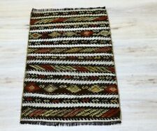 Tribal Embroidered Kilim Rug Vintage Hand Knotted Anatolian Ethnic Carpet 2x3 ft