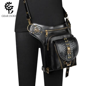 Men Women Skull Motorcycle Rock Steampunk Gothic Crossbody Shoulder Bag Backpack - Picture 1 of 19
