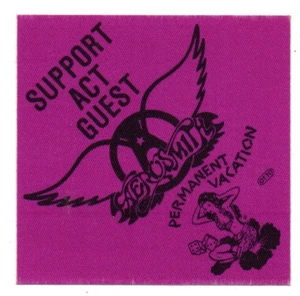 AEROSMITH satin backstage pass Permanent Vacation Support Act Guest OTTO 2 diff. - Picture 1 of 4