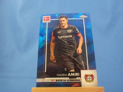 Nadiem Amiri Topps Chrome Sapphire Bundesliga 2020-21 Blue Cracked Ice - Image 1 of 2