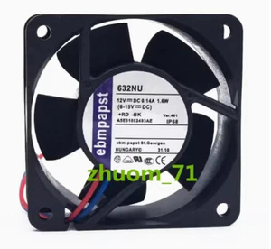 1PC ebmpapst 632NU 6cm DC12V 0.14A 1.6W 6025 inverter cooling fan - Picture 1 of 5